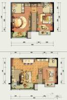 国盛园墅3室2厅3卫85㎡户型图