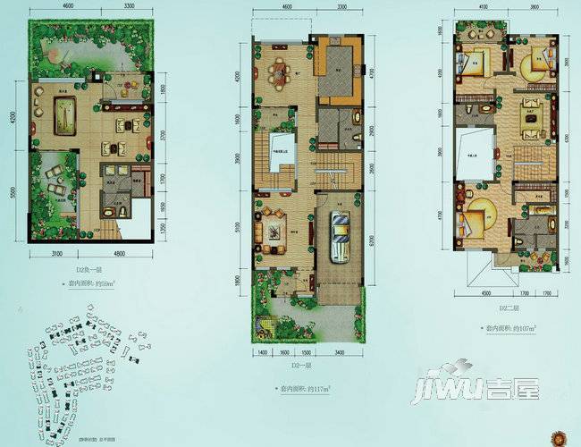 上邦静静的墅6室5厅3卫283㎡户型图