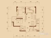 首创鸿恩国际生活区三期2室2厅1卫63.5㎡户型图
