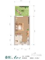 九坝印象1室0厅1卫25.9㎡户型图