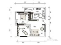 璧山瀚恩韵动1室1厅1卫43㎡户型图