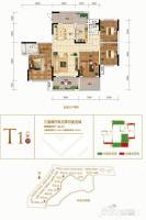 俊豪城3室2厅2卫124.4㎡户型图