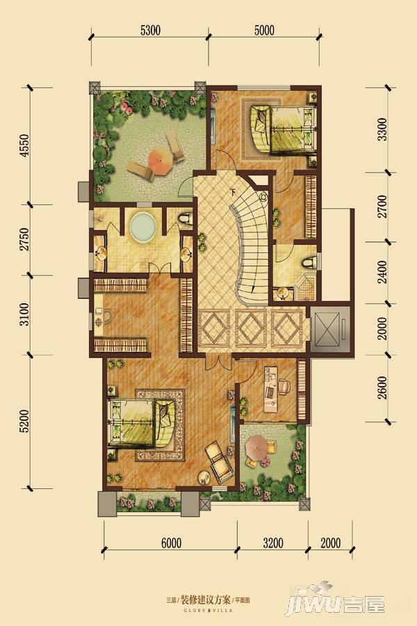 新江与城悠澜6室10厅7卫400㎡户型图