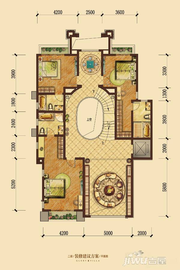 新江与城悠澜6室10厅7卫400㎡户型图