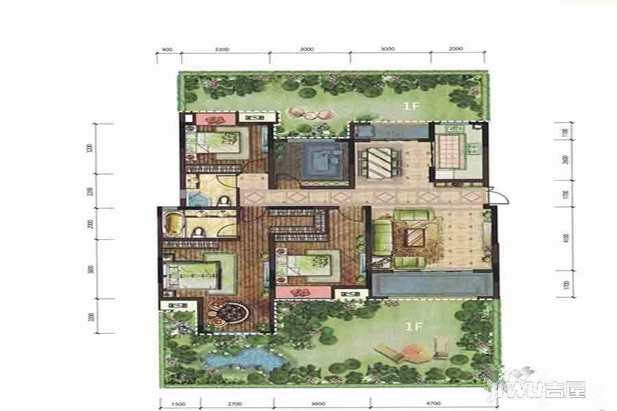 璧山鸥鹏御府3室2厅2卫142.3㎡户型图