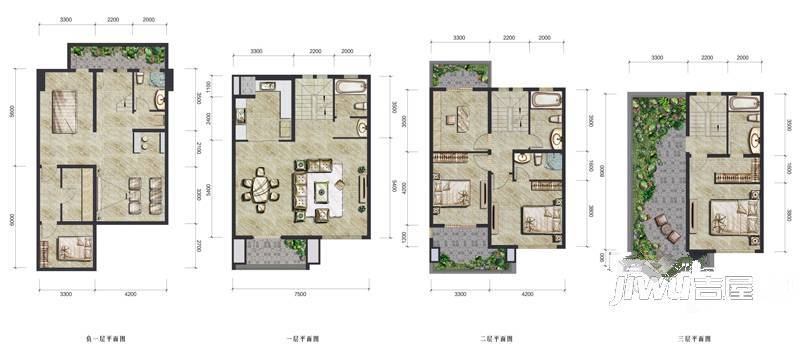 银城云水间5室3厅3卫253㎡户型图