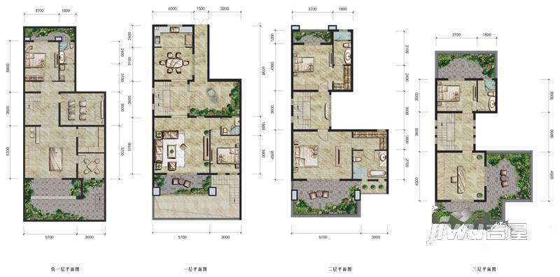 银城云水间5室5厅5卫357㎡户型图