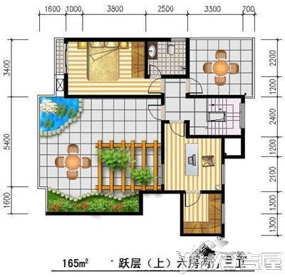 金泉·阳光花园6室2厅3卫165㎡户型图