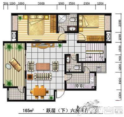 金泉·阳光花园6室2厅3卫165㎡户型图