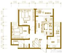 中恒·江南第一城三期2室2厅1卫78.1㎡户型图