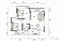 璧山瀚恩韵动2室2厅1卫75㎡户型图