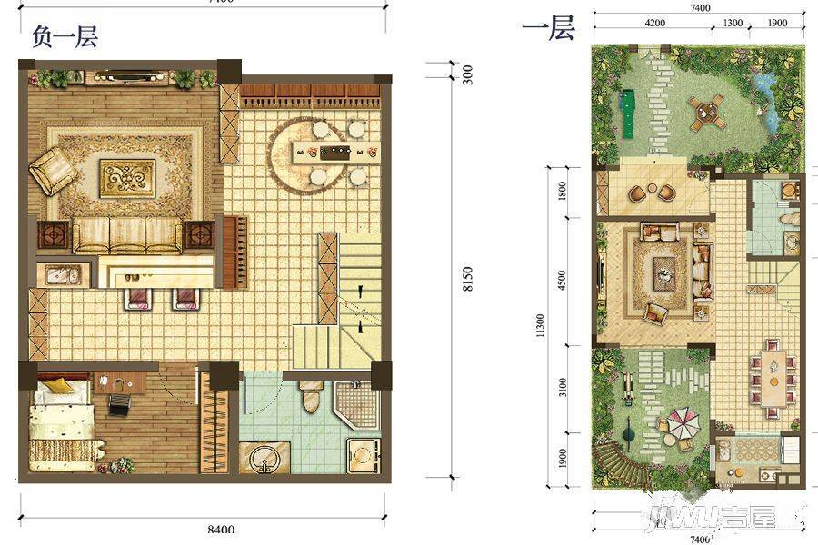 富力湾云上5室4厅4卫143.5㎡户型图