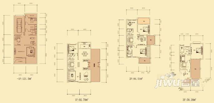 雷士澜山郡5室4厅3卫235.5㎡户型图