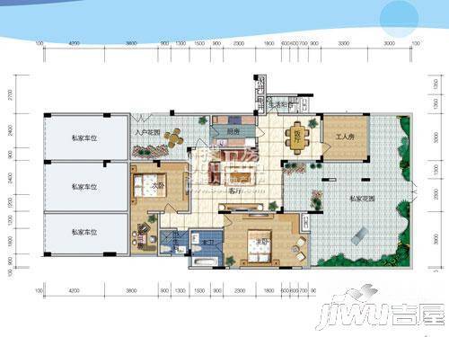 川东瀛嘉天下4室2厅2卫151.6㎡户型图