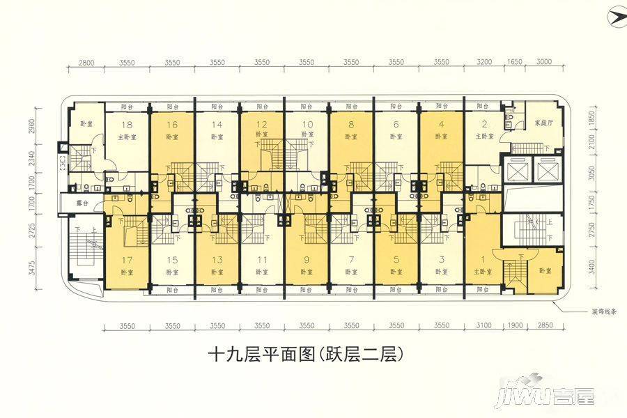 御峰誉都1室1厅1卫61.6㎡户型图