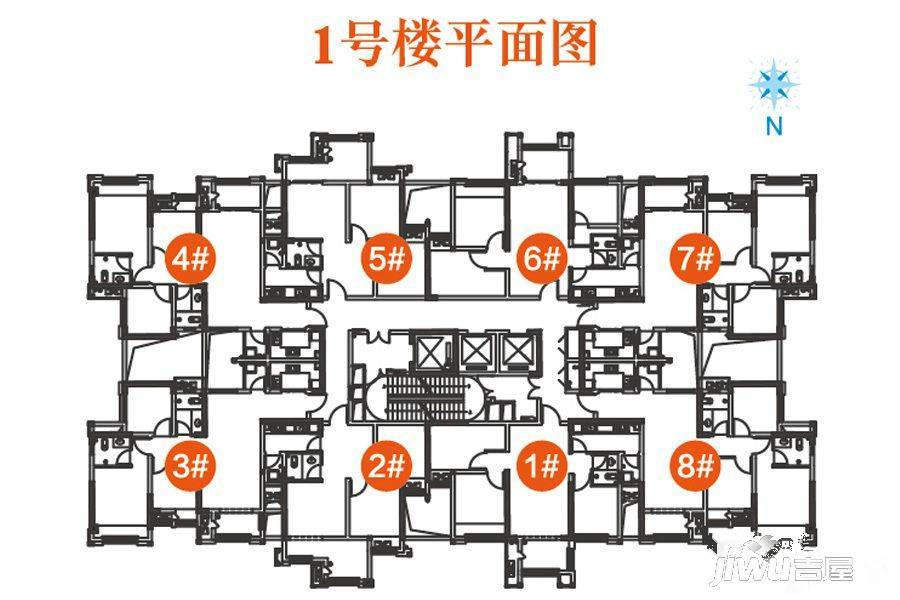 龙脊小时代2室1厅1卫66.6㎡户型图