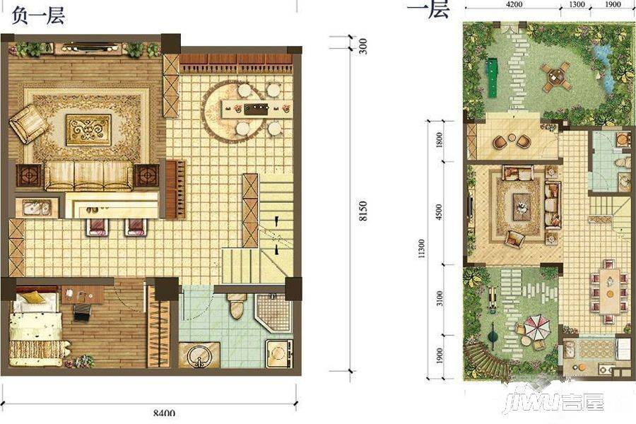 富力湾云上5室4厅5卫户型图