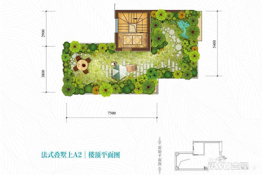 金科岭上3室2厅3卫120.7㎡户型图