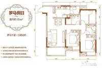 万科金色悦城五期2室2厅2卫户型图