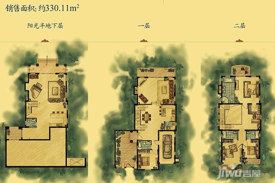 庆隆南山国际社区4室3厅5卫户型图