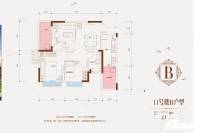 恒大滨河左岸2室2厅1卫79.8㎡户型图