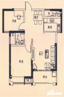 都市嘉园2室2厅1卫85㎡户型图