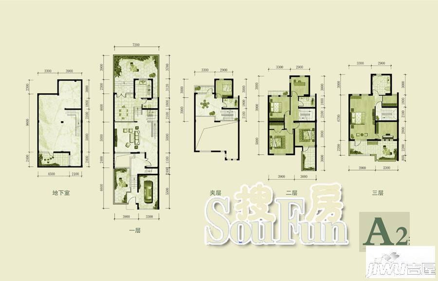 阳光学府华庭5室4厅3卫360.5㎡户型图