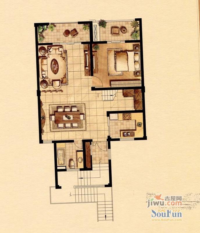 风景城邦英格兰领域4室3厅3卫184㎡户型图