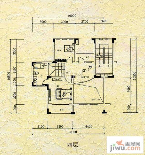 中南世纪城3室2厅1卫144㎡户型图