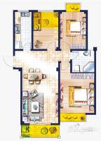 香域花园3室2厅2卫119㎡户型图