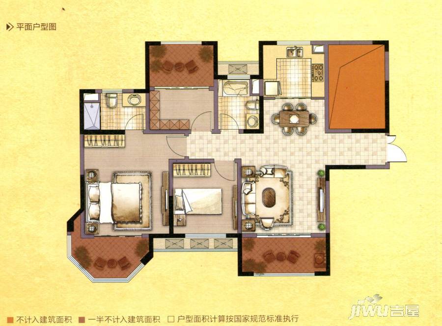 中南御锦城4室2厅2卫119㎡户型图