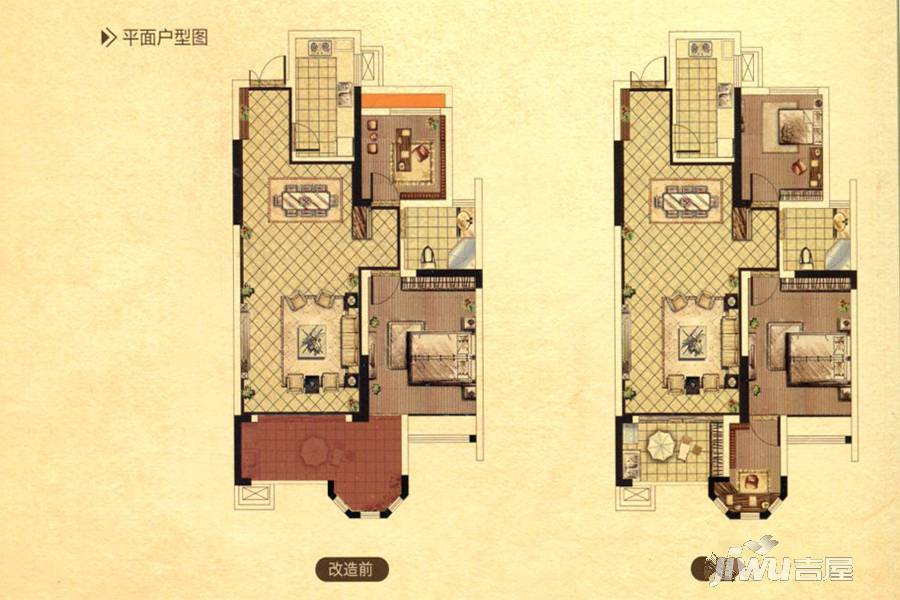 中南世纪城2室2厅1卫92㎡户型图