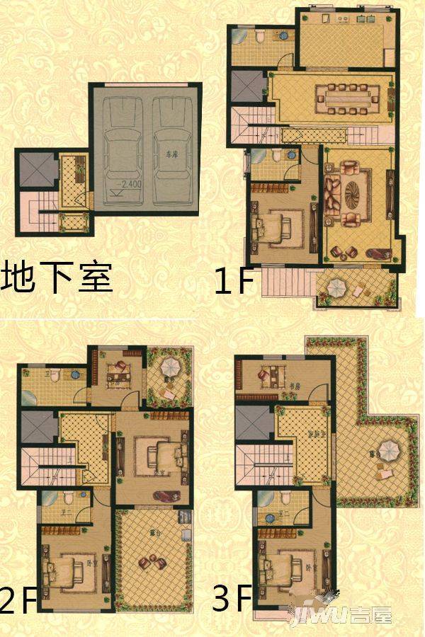 尚湖雅居5室2厅5卫276.3㎡户型图