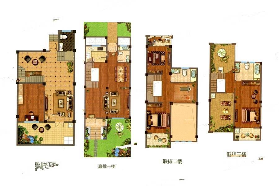 镇江景泉印象托斯卡纳4室3厅4卫220㎡户型图