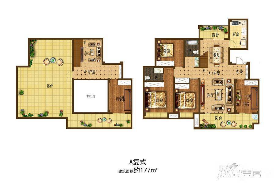 翰林华府4室2厅0卫177㎡户型图