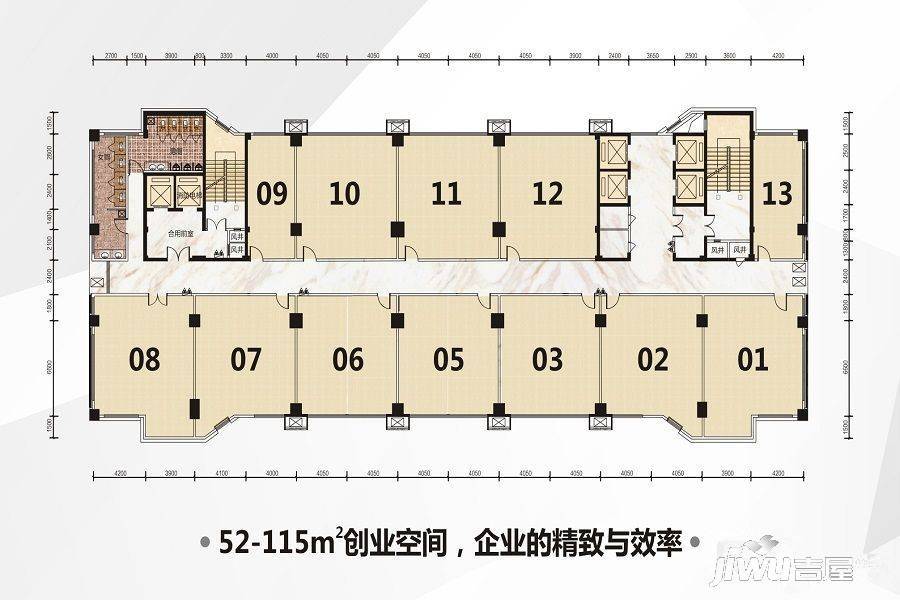 口岸联检大楼1室0厅0卫104㎡户型图