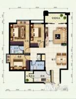 中兴名志铂金湾3室2厅2卫108㎡户型图