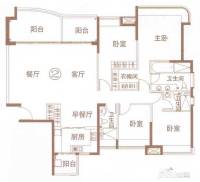 宏鼎海山壹号4室3厅3卫182㎡户型图