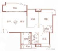 宏鼎海山壹号3室2厅2卫108㎡户型图