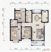 春晖家园3室2厅2卫122.4㎡户型图