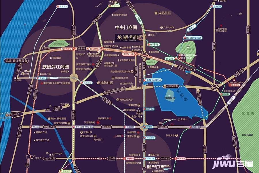 龙湖紫都城位置交通图图片
