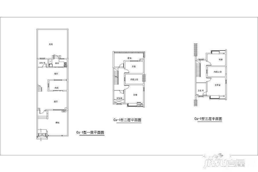 鸿信大宅门4室2厅3卫171.8㎡户型图