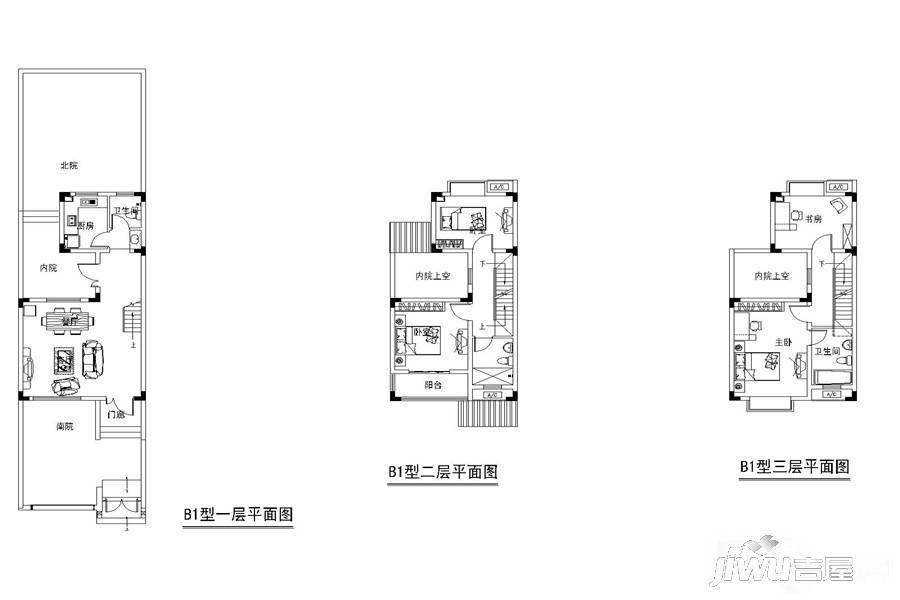 鸿信大宅门4室2厅3卫140.6㎡户型图