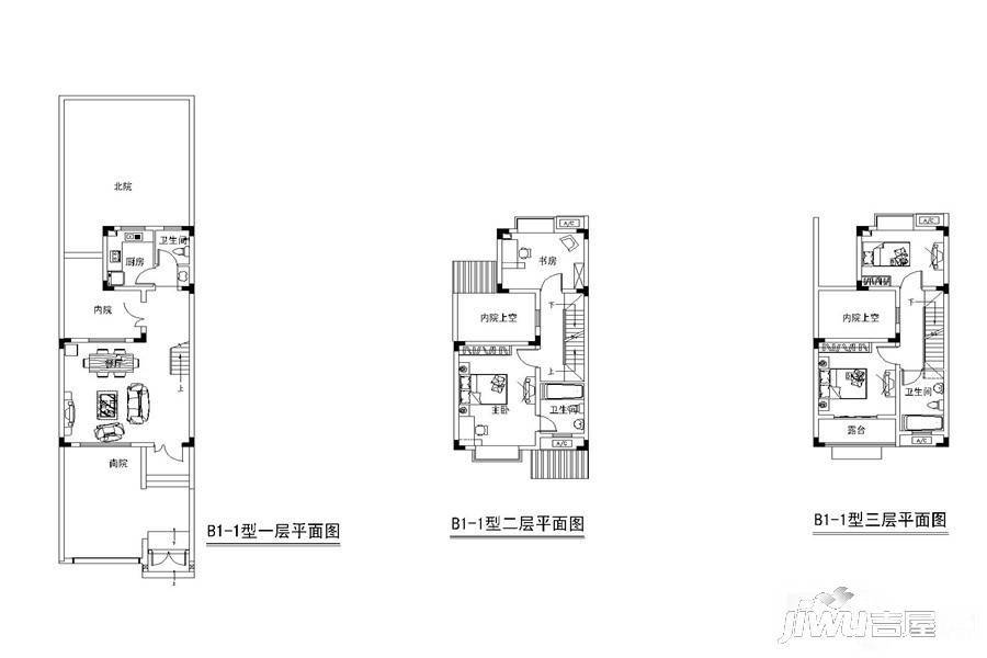 鸿信大宅门4室2厅3卫138㎡户型图