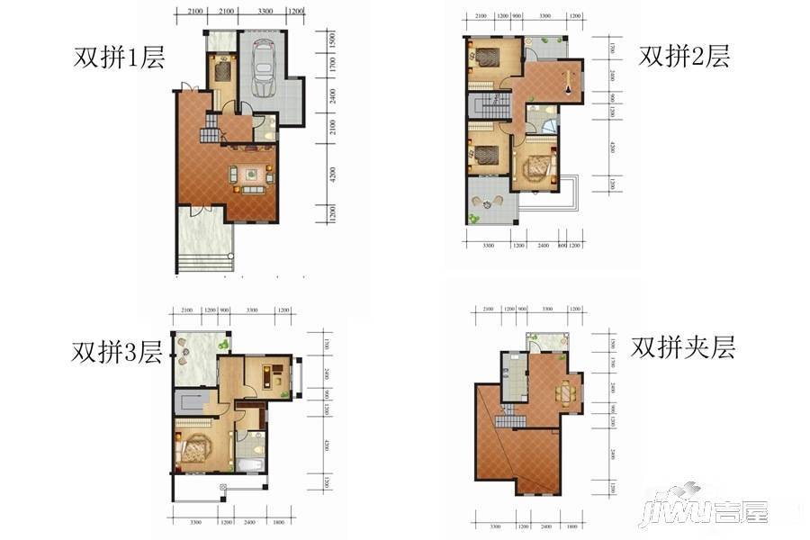 绿野仙踪5室2厅3卫283㎡户型图