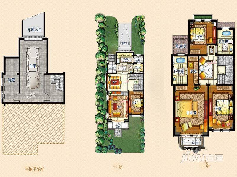 明月天珑湾4室2厅3卫251㎡户型图