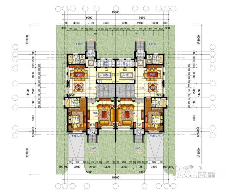 明月天珑湾5室2厅4卫326.2㎡户型图