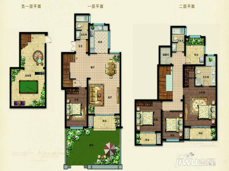 天生御景4室2厅3卫210㎡户型图