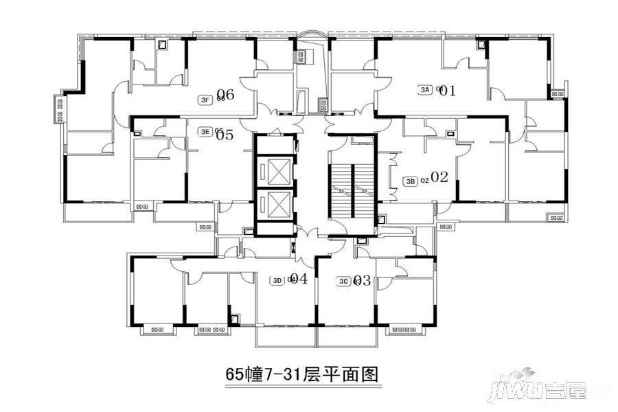 21世纪太阳城银座2室2厅1卫120㎡户型图