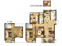 莱蒙水榭阳光3室2厅2卫117㎡户型图